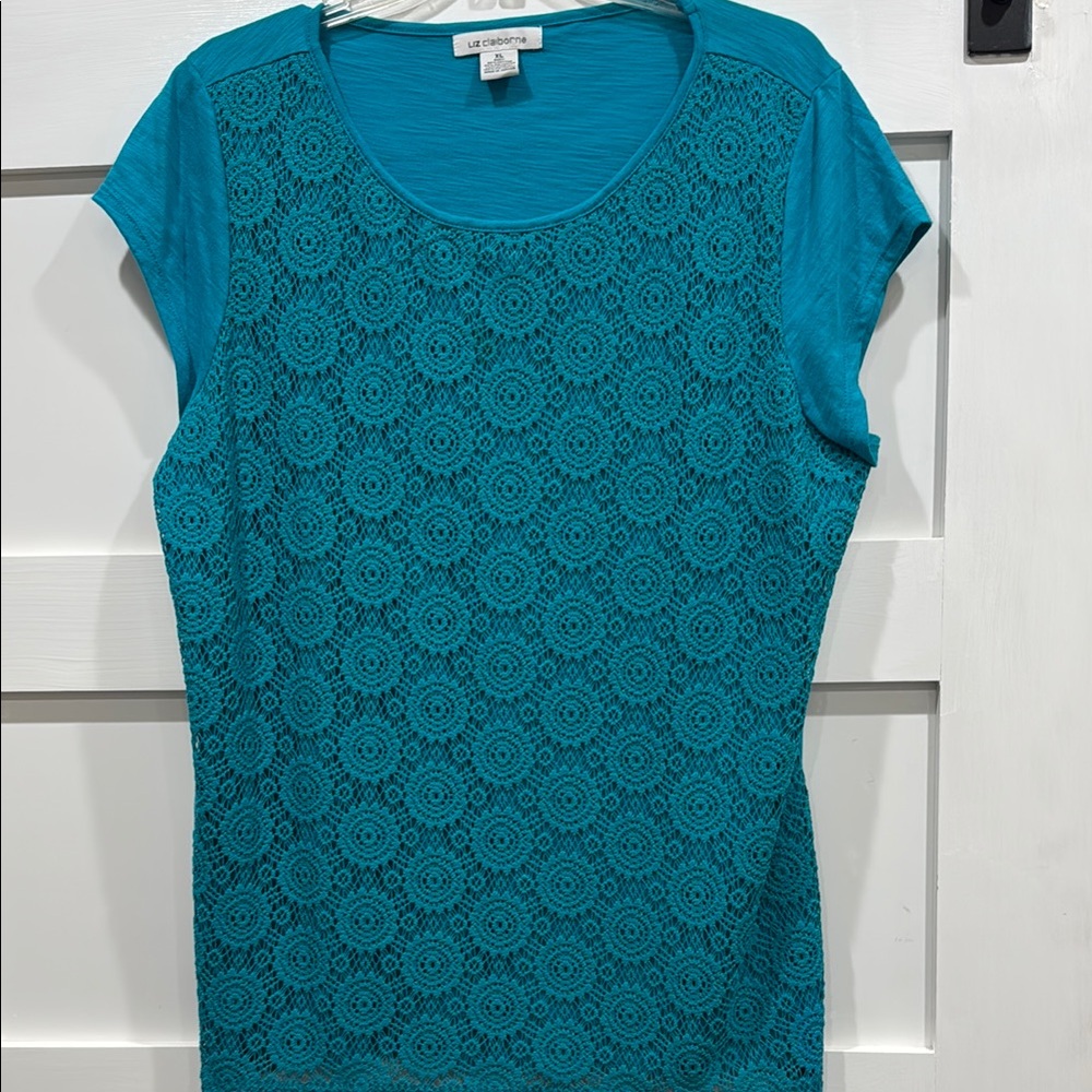 Teal Lace Women's Top